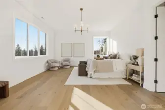 Generous primary suite that's filled with natural light