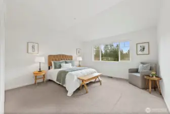 Primary Bedroom overlooks the golf course