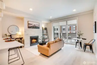 Enjoy cozy nights by the gas fireplace, bringing comfort and charm to the heart of the home.