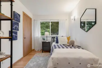 First bedroom at the front of the house.