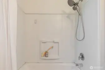 Bath/shower combo.