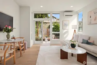 And because overdelivering is part of the charm here, there are actually two private patios plus the rooftop deck, giving this home a whole lot more lifestyle than buyers expect at this level.