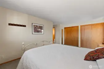 primary has a wall of closets