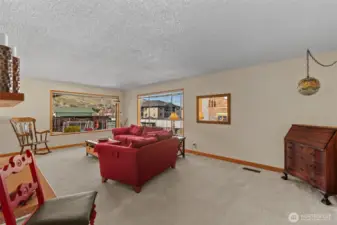 More dining space and bright living room