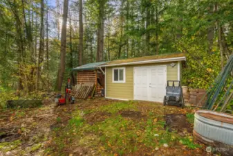 Shed on property is wired for electrical