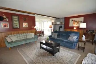Livingroom with wood stove...
