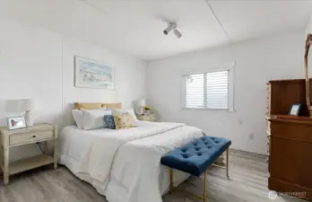 The primary bedroom.