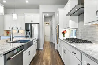 Designer cabinetry with undermount LED lighting