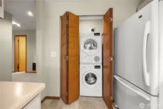 In-unit washer and dryer.
