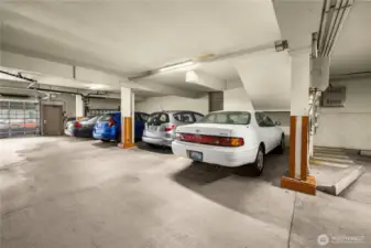 The condo unit also includes a deeded parking space in the secure garage.