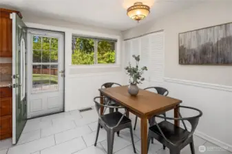 Breakfast area has pantry & access to patio