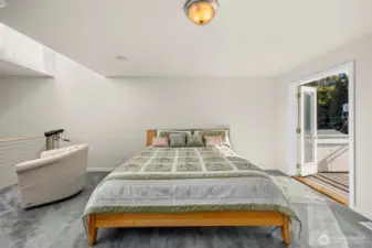 Primary Bedroom with Deck, perfect for morning coffee!