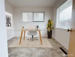 Office is a wonderful place to work with lots of light. Could be a 4th bedroom upstairs.