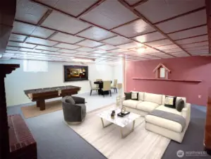 Don't miss the extra storage around the corner from the poker table