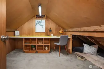 The secret room which is behind a closet in one of the upstairs bedrooms.