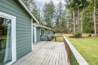 Patio deck seen from primary room sliding doors.