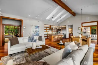 Designed for gathering—an open, light-filled space where kitchen, dining, and living come together effortlessly.