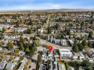 Dedicated parking right outside of unit. Ample off street parking for guests.