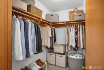 Stay organized in your spacious walk-in closet.