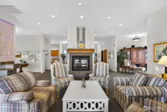 A welcoming setting designed for gathering with neighbors and entertaining friends.