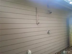 Enclosed outside shower