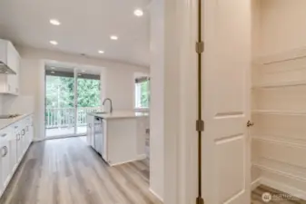Photo not from actual home. Walk-in pantry