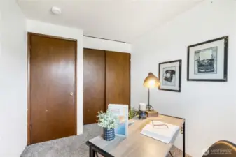 Shown here is the closet space of the second guest bedroom.