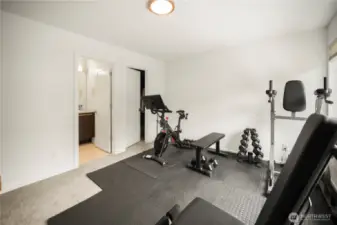 Fourth bedroom currently used as a gym