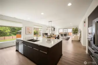 Oversized island ideal for entertaining!