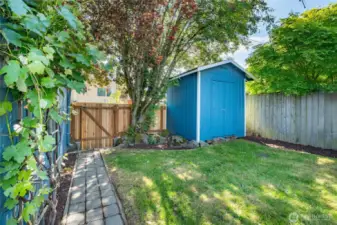 extra storage available in shed and alley access