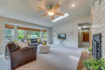 From the Dining Room, we've now turned and gone into the Family Room. We'll take a better look at this room in a moment...but first....