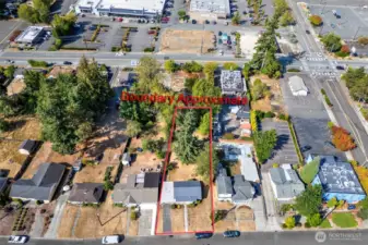 Property adjoins commercial property on 56th Ave W, a main commercial corridor in Mountlake Terrace