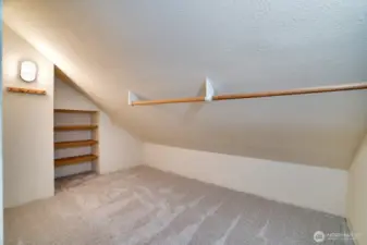 Storage above the stairs