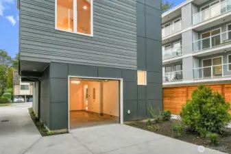 features a single car garage with EV charger circuit