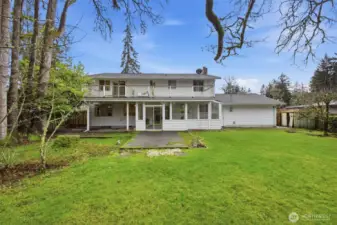 View of the back side of the house, with plenty of room to add your favorite plants!