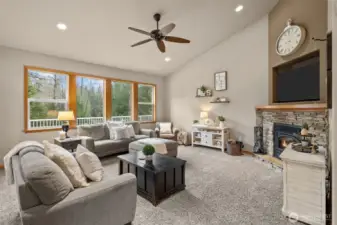 Expansive windows frame natural beauty and immediately draw the outdoors in.