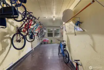 free, secure, bicycle, equipment storage for residents