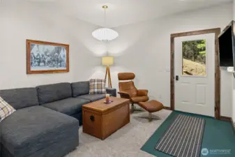 Lower-level Bonus Room with outside access.