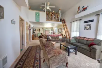 Open concept living room and dining area