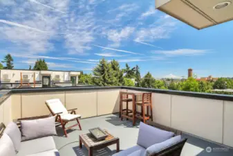 Soak up the sun on your spacious top floor roof deck!
