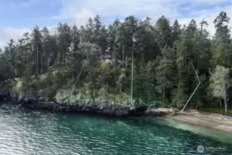 looking towards second lot with pocket beach and tidelands