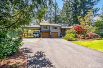 A long Driveway leads you to this beautifully updated Home.