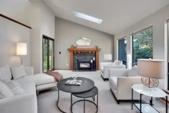 Beautiful custom gas Fireplace Cherry Surround and Mantle