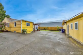 Main House and Detached garage with separate utility meter. Large lot with ample parking