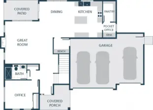 Photographs are for illustrative purposes only. Features, finishes, interior/exterior colors, landscaping and floorplan shown may vary from actual homes built.