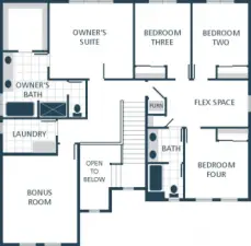Photographs are for illustrative purposes only. Features, finishes, interior/exterior colors, landscaping and floorplan shown may vary from actual homes built.