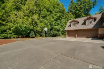 Spacious lot with ample RV parking and upscale outdoor versatility.