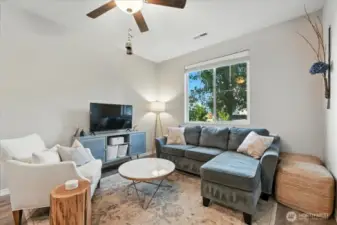 Living Room, w/ ceiling fan