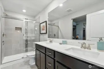 Ensuite Primary Bath, walk-in shower, double vanity