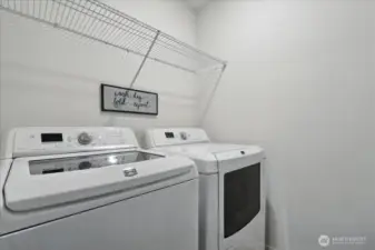 Laundry on upper level